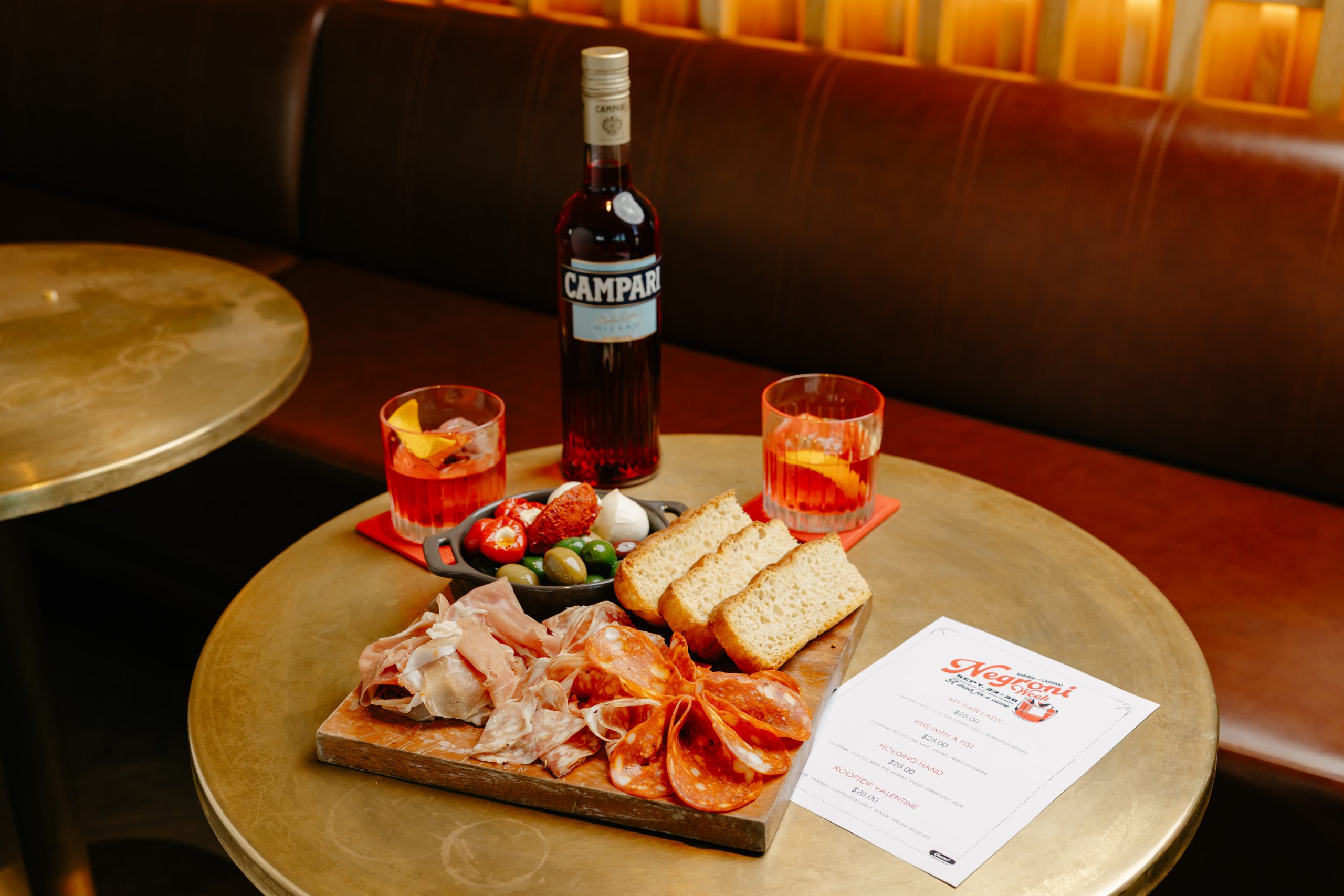 Antipasto Platter & Two Negronis